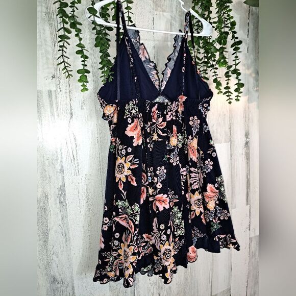 NWOT Free People Cord Looking Glass Mini in Navy/Floral - Picture 14 of 15